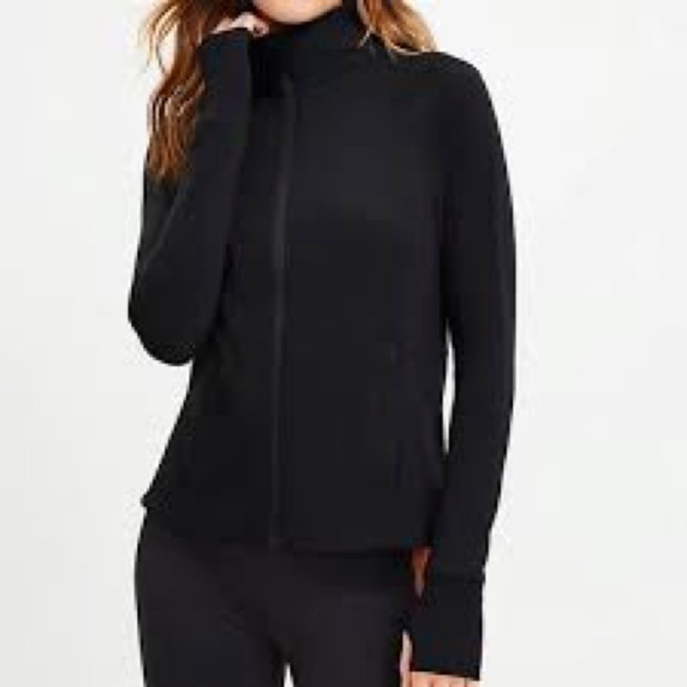 NWT Lou & Grey Black Zip-Up